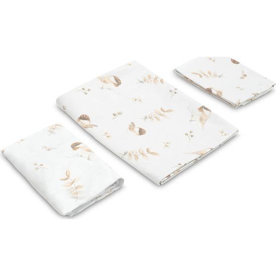 Sada povlečení do postýlky 2ks + prostěradlo 100x135 cm ježek