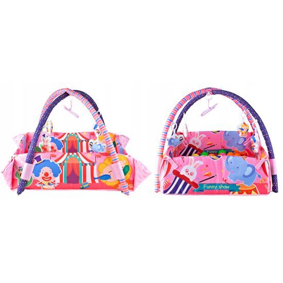 Hrací deka 3v1 se 30 míčky Game Carpet růžová