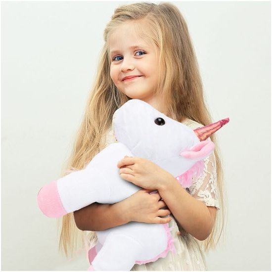 Plyšový jednorožec v taštičce 28 cm Baby Kiddo