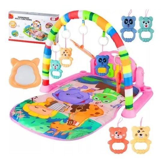 Hrací deka s piankem Harmonika růžová