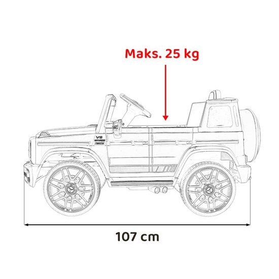 Dětské elektrické autíčko Mercedes AMG G63 bílé