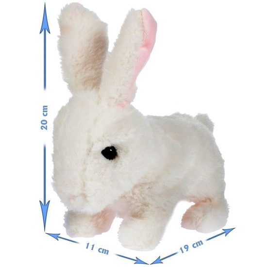 Plyšový králíček na baterie Princess Bunny bílý