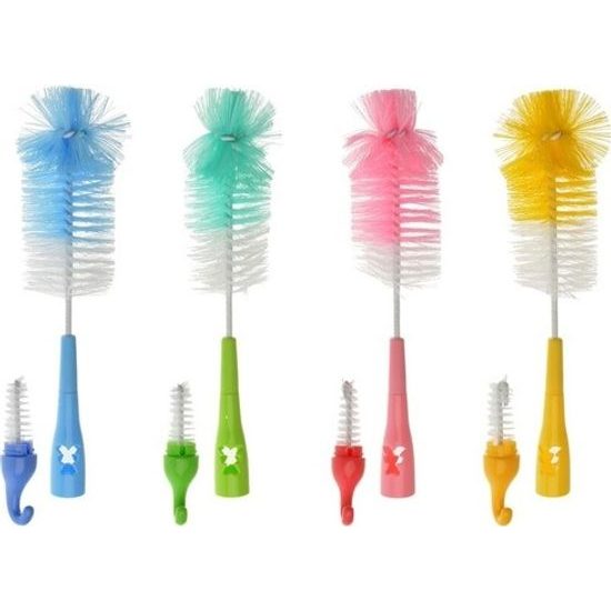 Kartáč na láhev a dudlík Akuku barevný