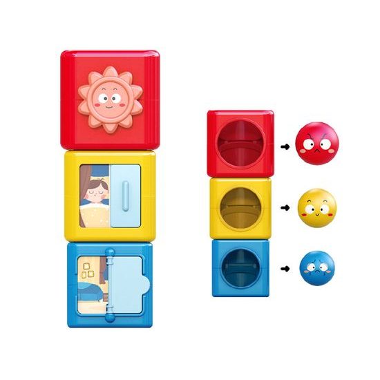 Huile Toys edukační pyramida s otvory Stack Tower