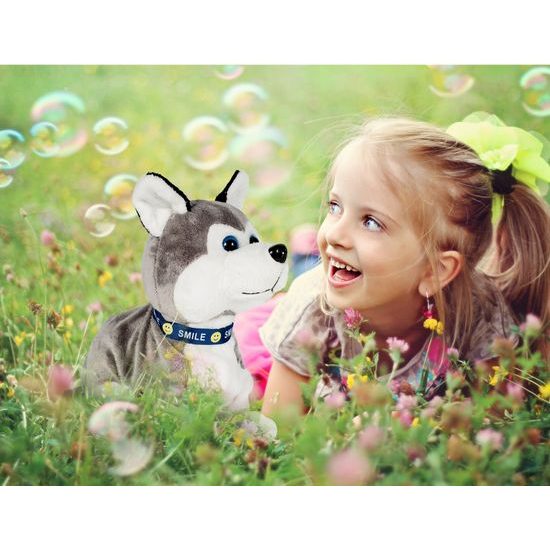 Interaktivní plyšový pejsek Husky reagující na pohyb