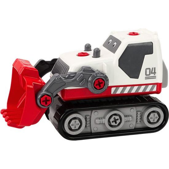 Pásový bagr k sestavení DIY-bílý