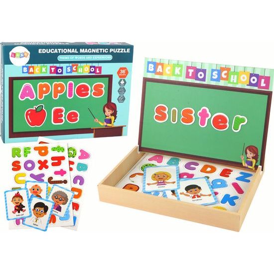 Sada výukových magnetických hlavolamů s multifunkční deskou