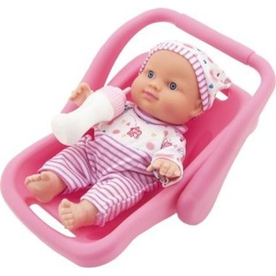 Miminko/Panenka pevné tělo v nosítku s lahvičkou - mix 2 barvy