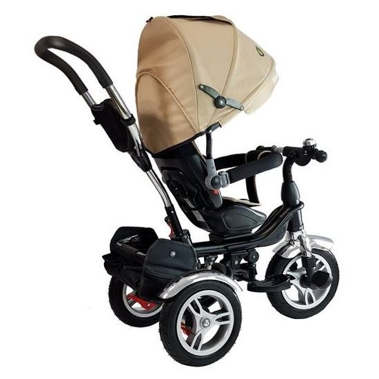 Majlo Toys multifunkční tříkolka s nafukovacími koly PRO500 béžová