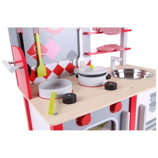 Ecotoys dětská dřevěná kuchyňka s troubou