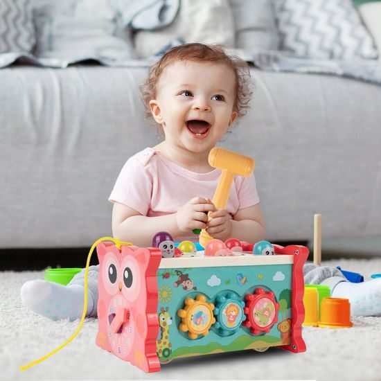 Magická edukační kostka pro děti 8v1 modrá