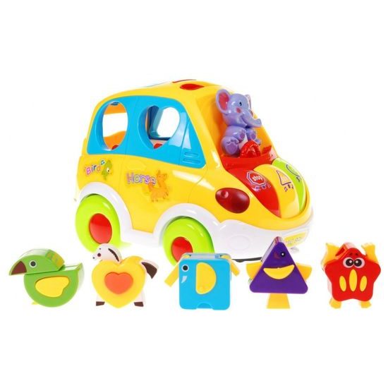 Huile Toys multifunkční autíčko se světlem a zvukem Smart Bus