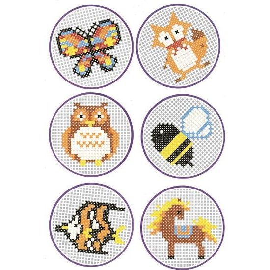 Vyšívání křížkovým stehem - mix 6 druhů