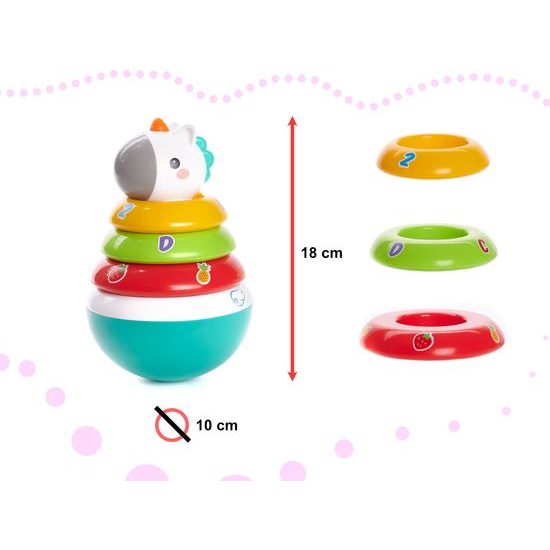 Huile Toys edukační jednorožec pro nejmenší Roly Poly Unicorn