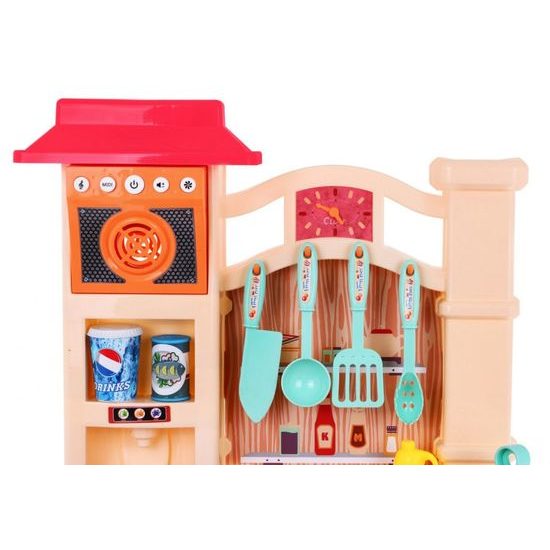 Doris dětská kuchyňka XXL s párou a tekoucí vodou Talented Chef - růžová