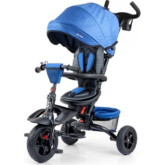 Dětská tříkolka 6v1 Milly Mally Stanley navy-black