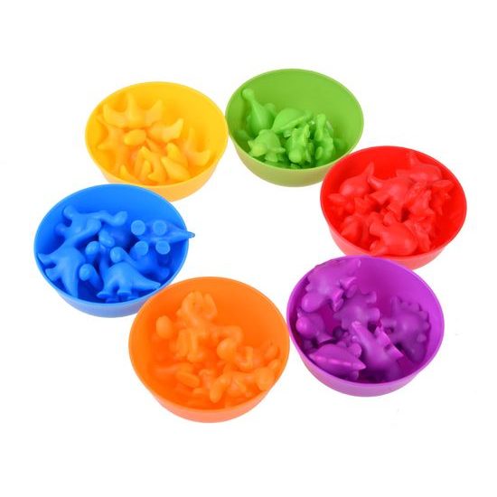 Dětská ukládačka Veselí dinosauři 48 kusů