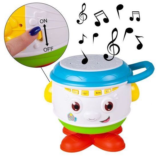 Interaktivní bubínek se zvuky a světly Music Drum