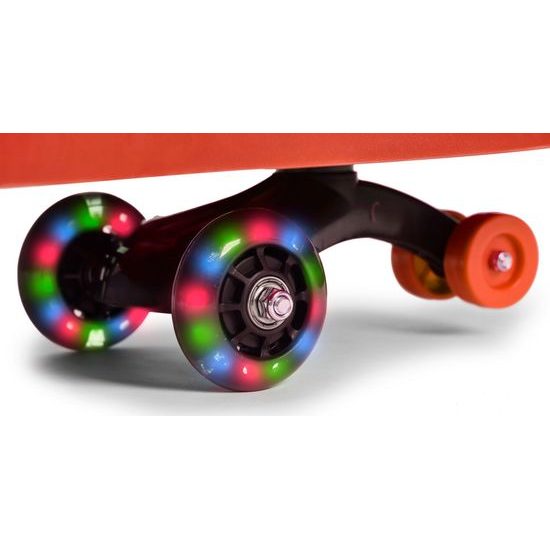 Ecotoys gravitační odrážedlo se svítícími koly Spinner - červené