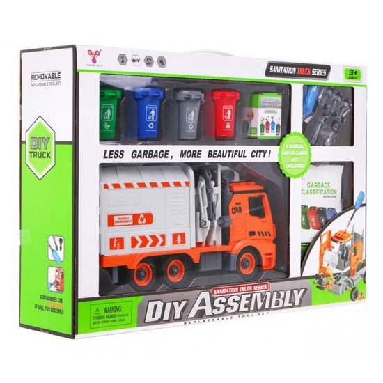Šroubovací popelářské auto s kontejnery Garbage Truck