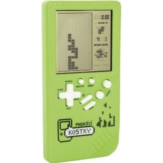 Digitální hra - Padající kostky hlavolam - zelená - na baterie