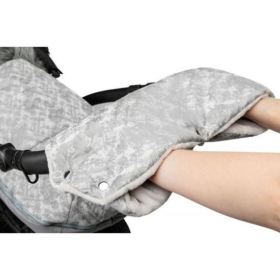 Rukávník na kočárek světle šedý