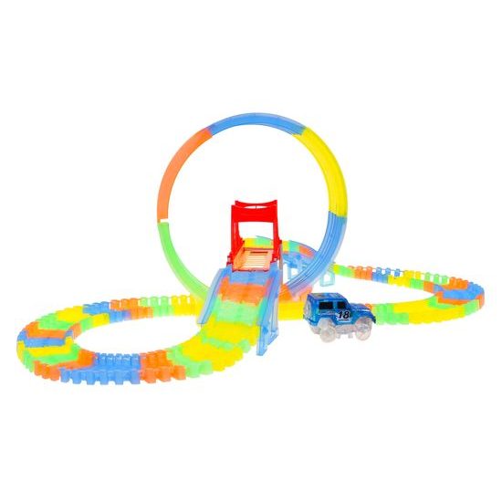 Svítící autodráha s autíčkem na baterie 157 dílků Variable Tracks