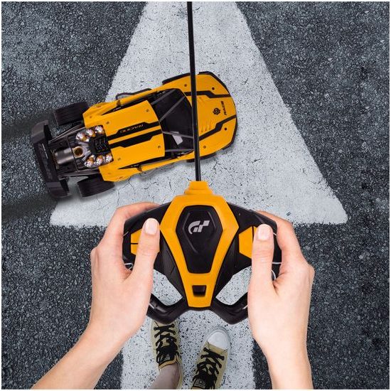 Auto na dálkové ovládání s kouřovým efektem Speed Phantom 1:14 žluté