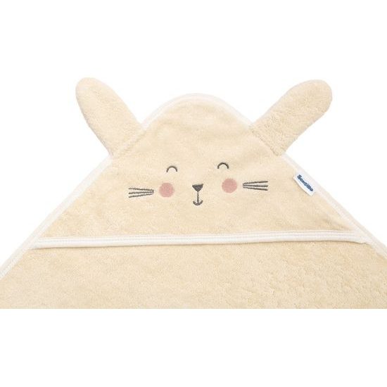 Dětská osuška s kapucí Králíček 90x90cm ecru