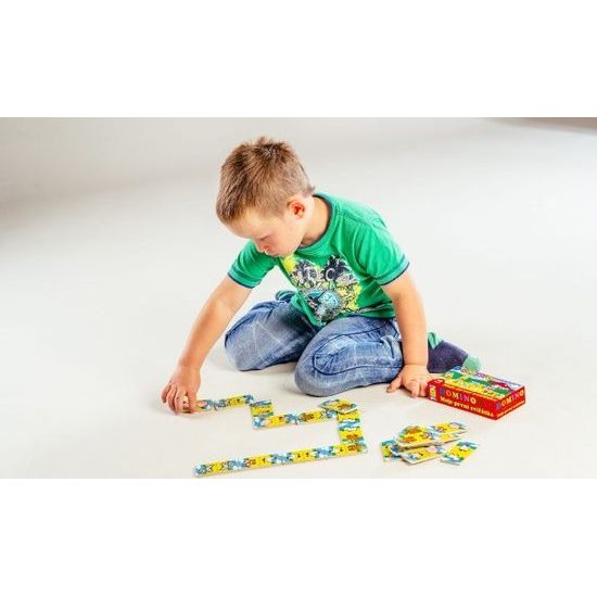 Dřevěné Domino Moje první zvířátka - společenská hra, 28ks