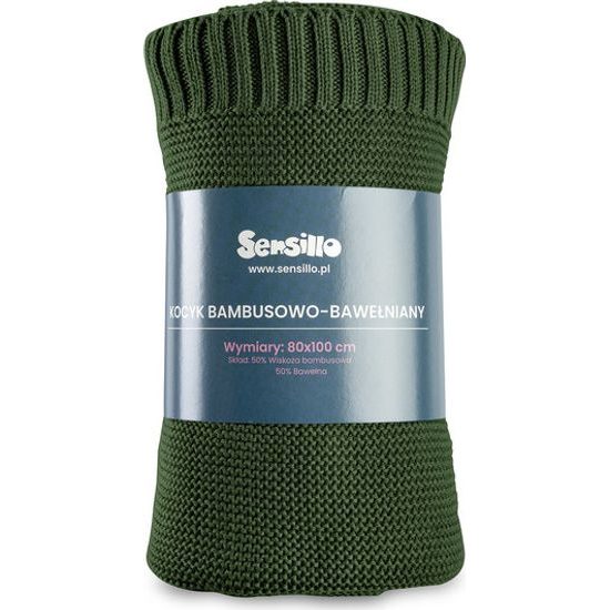 Dětská deka bambusovo-bavlněná 80x100 cm tmavě zelená