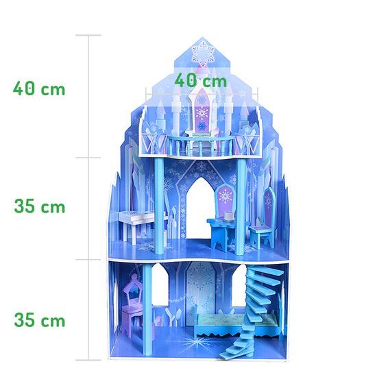 Ecotoys dřevěný domeček pro panenky Ledové Králoství