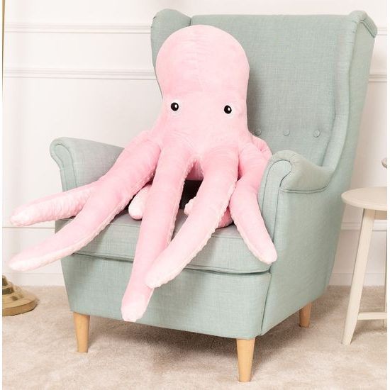 Plyšová chobotnice Ema 80 cm - růžová