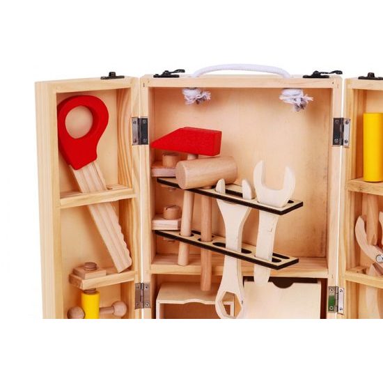 Dětské dřevěné nářadí ve skříňce Wooden Toolbox