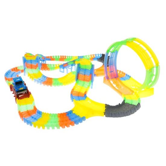 Svítící autodráha s autíčkem na baterie 227 dílků Variable Tracks