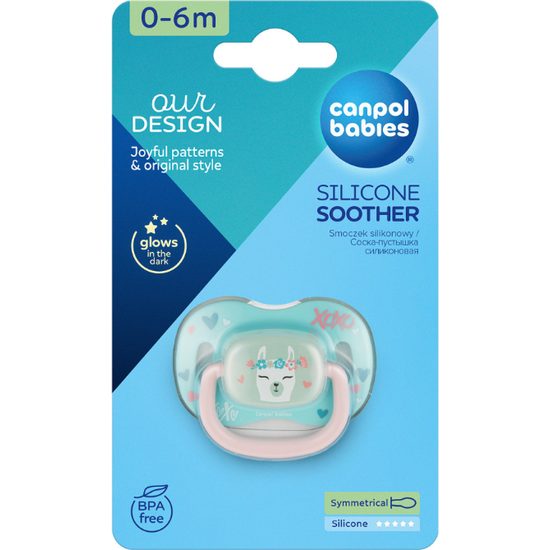 CANPOL babies Dudlík silikonový symetrický EXOTIC ANIMALS 0-6m 1ks lama