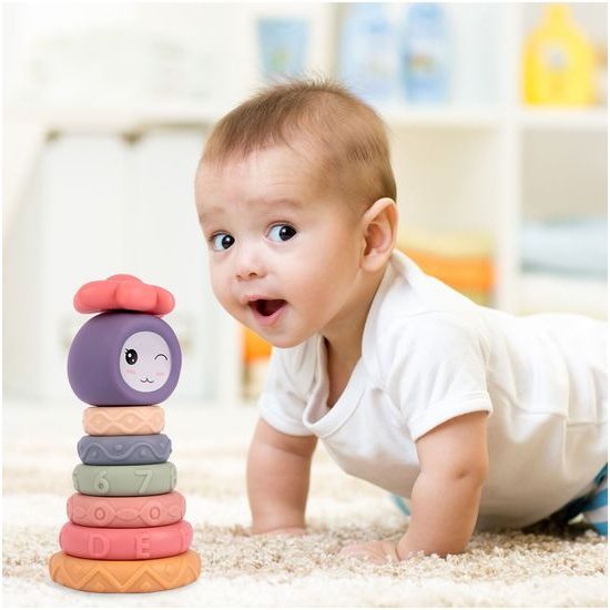 Senzorické kostky pro nejmenší Soft Jenga