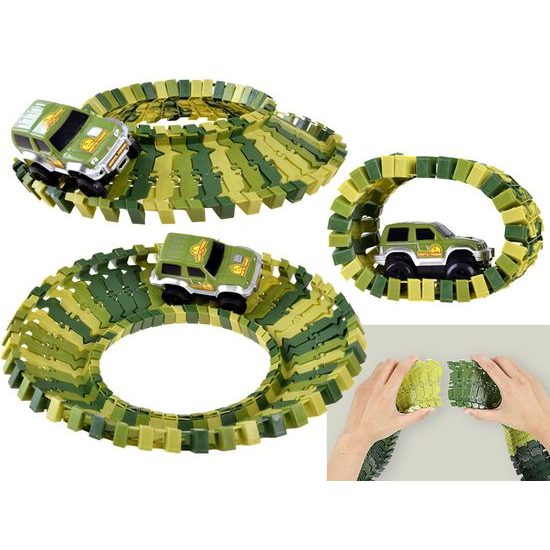 Autodráha s autíčkem na baterie a dinosaury 168 dílků Dino Track