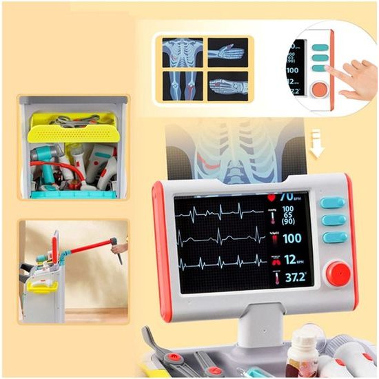 Dětský lékařský stůl s kolečky, světlem a zvuky Medical Desk