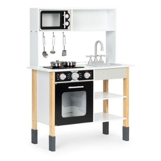 Ecotoys dětská dřevěná kuchyňka se zvuky a LED efekty Wooden Kitchen