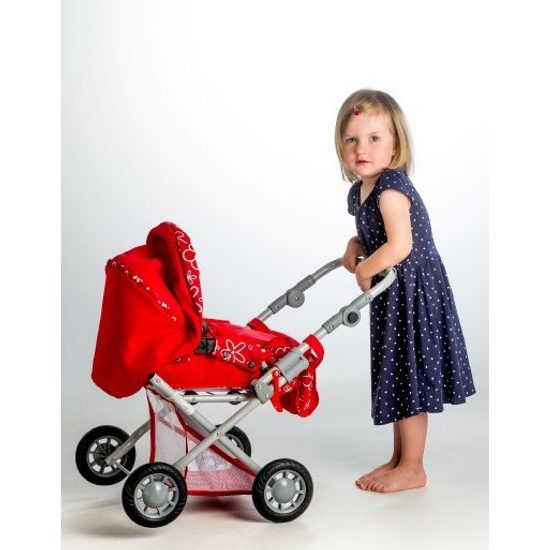 Kočárek Magda trojkombinace pro panenky - mix 2 barvy