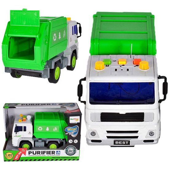 Popelářské auto se světly a zvuky City Service 1:20