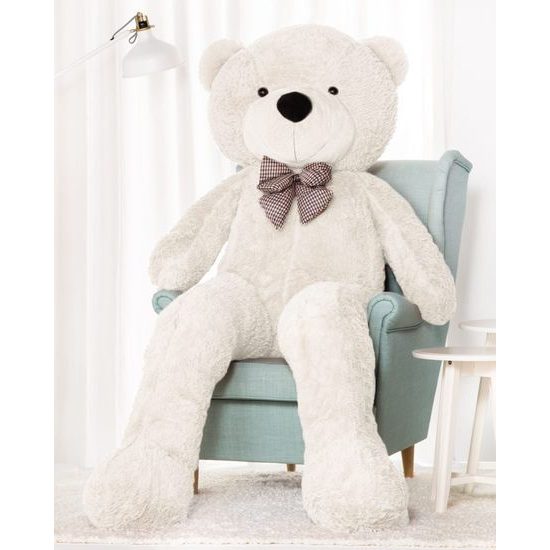 Plyšový medvěd Kvído 190 cm XXL bílý