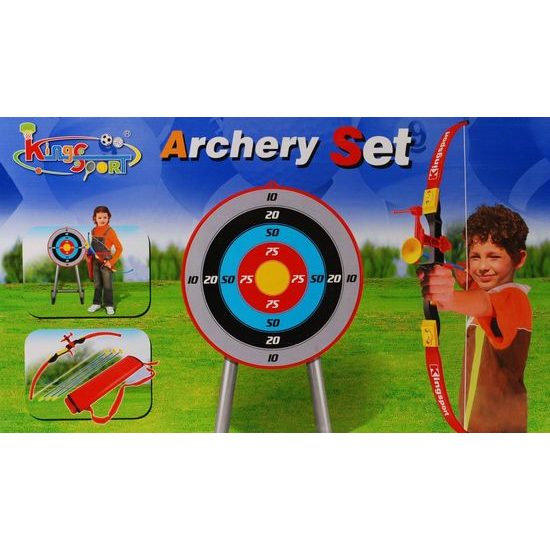 Dětský luk Kings Sport se 3 šípy, terčem a stojanem