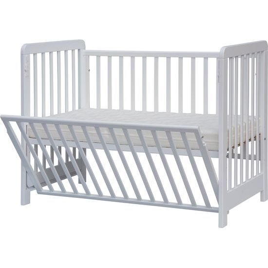 Postýlka s odnímatelným bokem Scarlett Vista buk bílá 120 x 60 cm