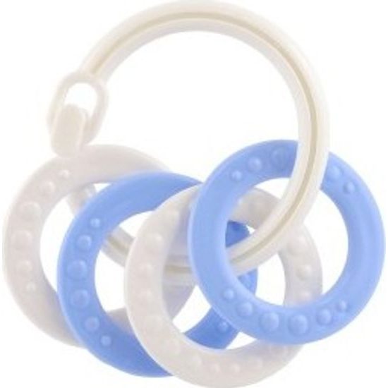 Kroužky se 4 tvary - srdíčka, kolečka - mix barev