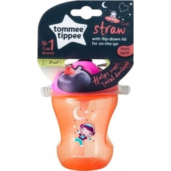 Tommee Tippee Straw Cup netekoucí hrnek s brčkem 230 ml 7m+