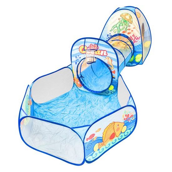 Dětský stan 3v1 s tunelem Ocean Tent