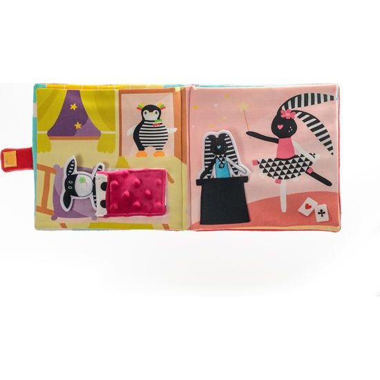 Hencz Toys měkká senzorická knížka Let balónem