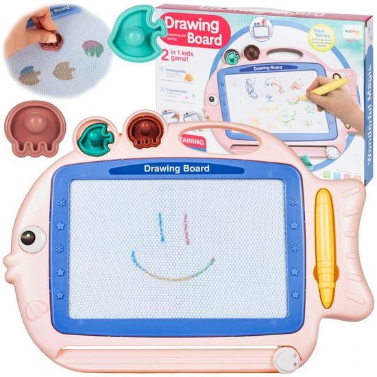 Dětská kreslící tabulka Růžová rybka